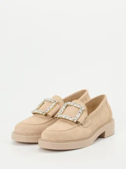 Ralph Harrison – Loafer aus Veloursleder Beige