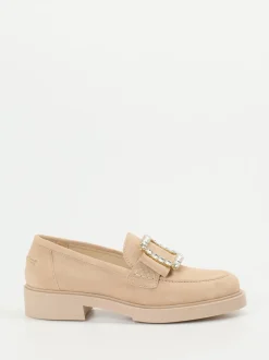 Ralph Harrison – Loafer aus Veloursleder Beige