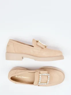 Ralph Harrison – Loafer aus Veloursleder Beige