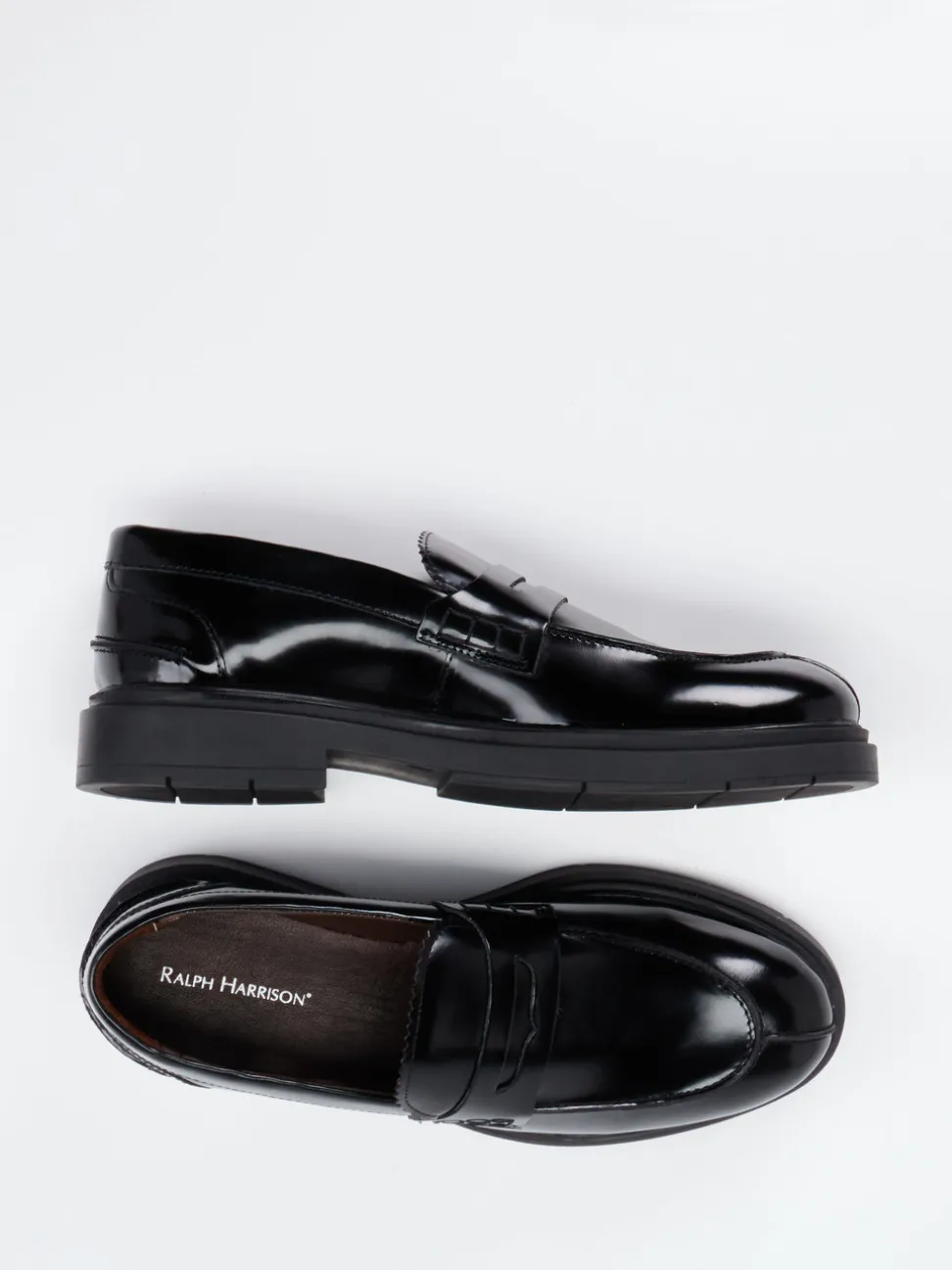 Ralph Harrison – Loafer aus Hochglanzleder schwarz