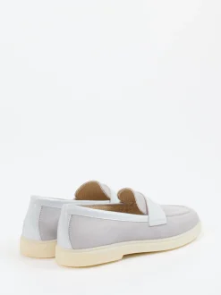 Ralph Harrison – Loafer aus Veloursleder Hellgrau
