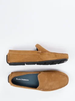 Ralph Harrison – Mokassins aus Veloursleder cognacbraun