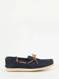 Ralph Harrison – Mokassin-Slipper aus Veloursleder Blau