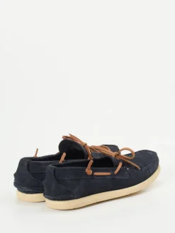 Ralph Harrison – Mokassin-Slipper aus Veloursleder Blau