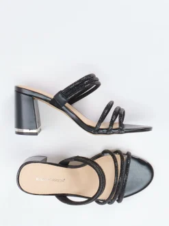 Ralph Harrison – Mules aus Metallicleder Schwarz