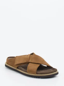 Ralph Harrison – Pantolette aus Veloursleder Braun