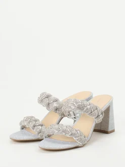 Ralph Harrison – Pantolette aus Textil in Silber
