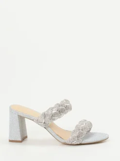 Ralph Harrison – Pantolette aus Textil in Silber