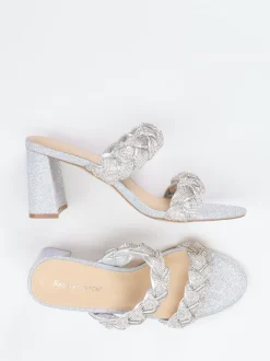Ralph Harrison – Pantolette aus Textil in Silber