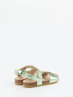 Ralph Harrison – Sandalen aus Metallic-Synthetik mintgrün