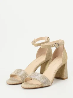 Ralph Harrison – Sandaletten aus Metallicleder goldfarben
