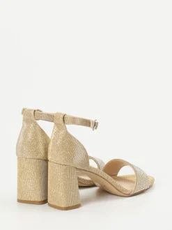 Ralph Harrison – Sandaletten aus Metallicleder goldfarben