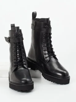 Ralph Harrison – Schnürboots aus Kalbleder Schwarz