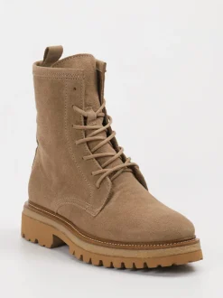 Ralph Harrison – Schnürstiefelette aus Veloursleder Sand