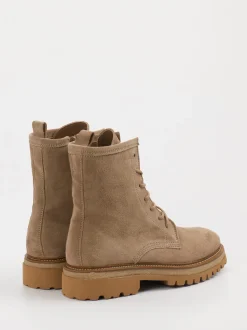 Ralph Harrison – Schnürstiefelette aus Veloursleder Sand