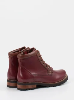 Ralph Harrison – Schnürstiefelette aus Lammleder bordeaux