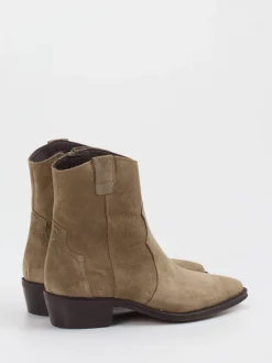 Ralph Harrison – Stiefeletten aus Veloursleder sandbeige