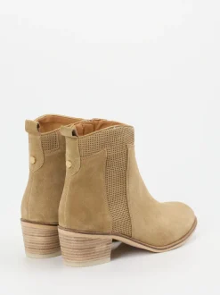 Ralph Harrison – Stiefeletten aus Veloursleder sandbeige