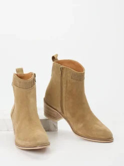 Ralph Harrison – Stiefeletten aus Veloursleder sandbeige