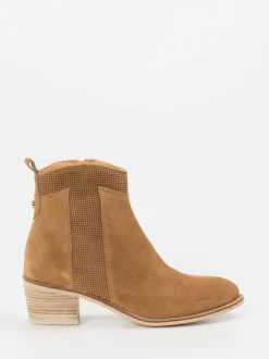 Ralph Harrison – Stiefelette aus Veloursleder Cognac