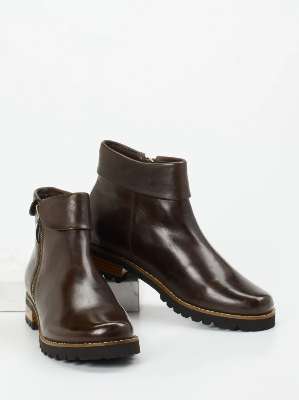 Ralph Harrison – Stiefeletten aus Lammleder dunkelbraun