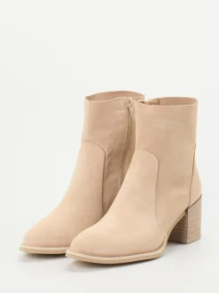Ralph Harrison – Stiefeletten aus Veloursleder beige
