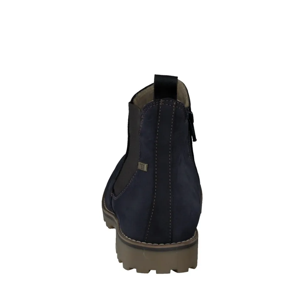 Ralph Harrison Classic – Chelsea Boots aus Nubukleder blau
