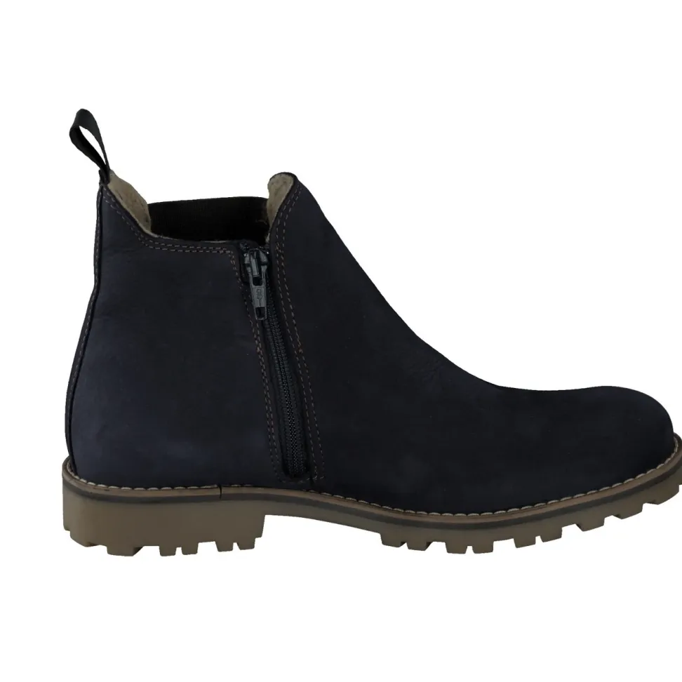 Ralph Harrison Classic – Chelsea Boots aus Nubukleder blau
