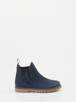 Ralph Harrison Classic – Chelsea Boots aus Nubukleder Dunkelblau