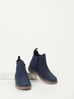 Ralph Harrison Classic – Chelsea Boots aus Nubukleder Dunkelblau