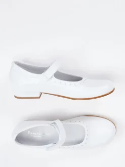 Ralph Harrison Classic – Mary Janes aus Kalbleder Weiß