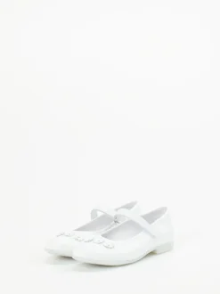 Ralph Harrison Classic – Mary Jane Ballerinas aus Kalbleder Weiß