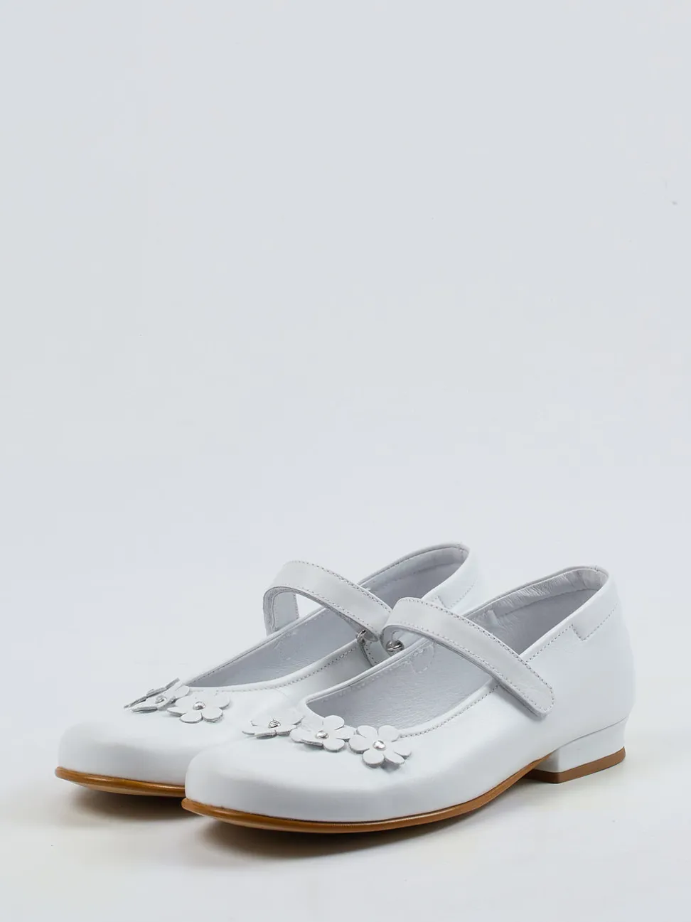 Ralph Harrison Classic – Mary Janes aus Kalbleder Weiß