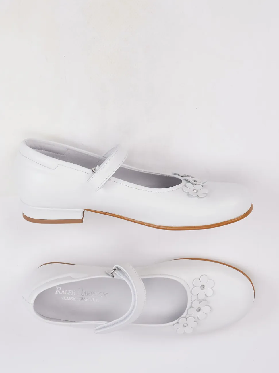Ralph Harrison Classic – Mary Janes aus Kalbleder Weiß