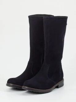 Ralph Harrison Classic – Stiefel aus Veloursleder Dunkelblau