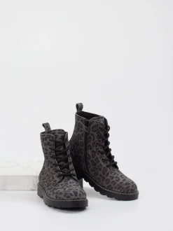 Ralph Harrison Classic – Schnürboots aus geprägtem Leder grau
