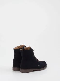 Ralph Harrison Classic – Schnürboots aus Veloursleder Dunkelblau