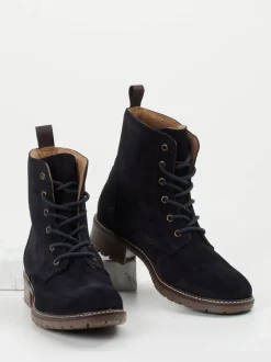 Ralph Harrison Classic – Schnürboots aus Veloursleder dunkelblau