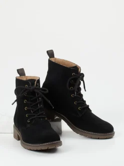 Ralph Harrison Classic – Schnürboots aus Veloursleder Schwarz