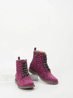 Ralph Harrison Classic – Winterboots aus geprägtem Leder Beerenpink