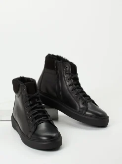 Ralph Harrison Country – High-Top Sneaker aus Fettleder schwarz