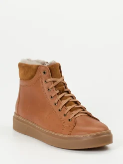 Ralph Harrison Country – High-Top Sneaker aus Fettleder Cognac