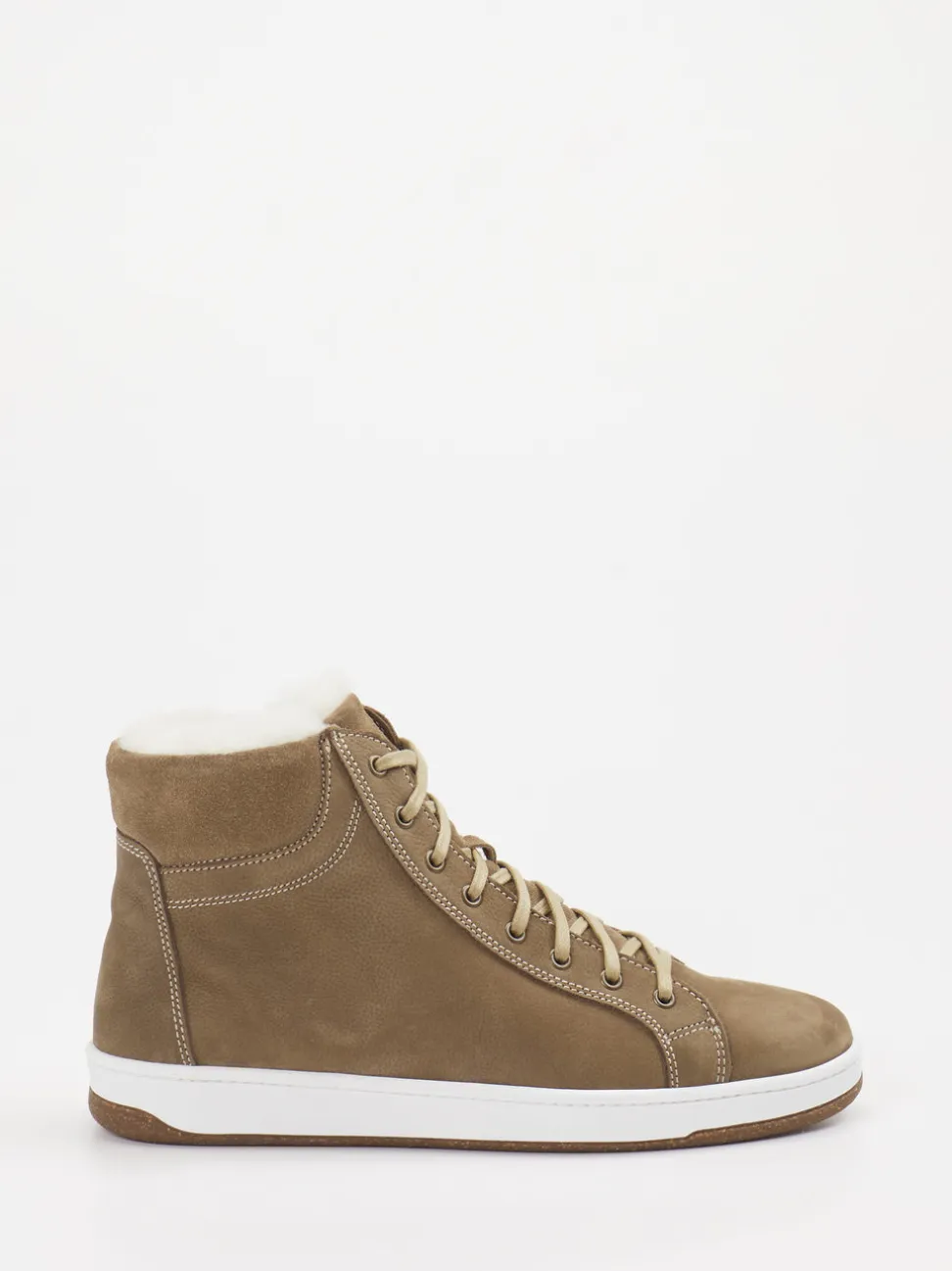 Ralph Harrison Country – High-Top Sneaker aus Leder taupe