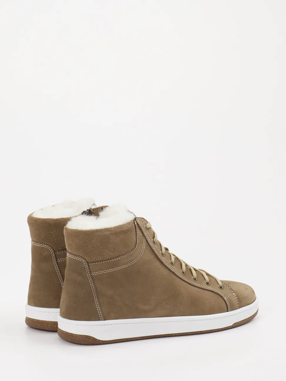Ralph Harrison Country – High-Top Sneaker aus Leder taupe
