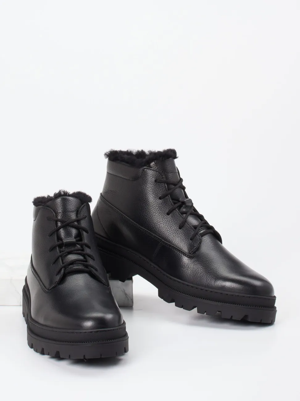 Ralph Harrison Country – Schnürboots aus Fettleder Schwarz