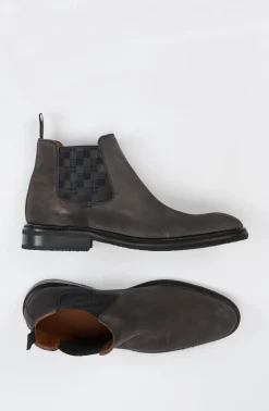 Ralph Harrison Edition – Chelsea Boots aus Veloursleder grau