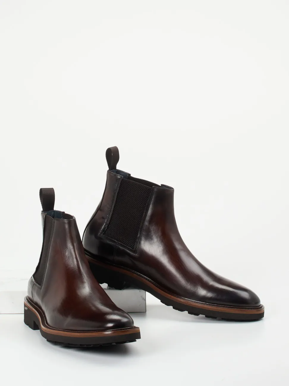 Ralph Harrison Edition – Chelsea Boots aus Kalbleder Dunkelbraun