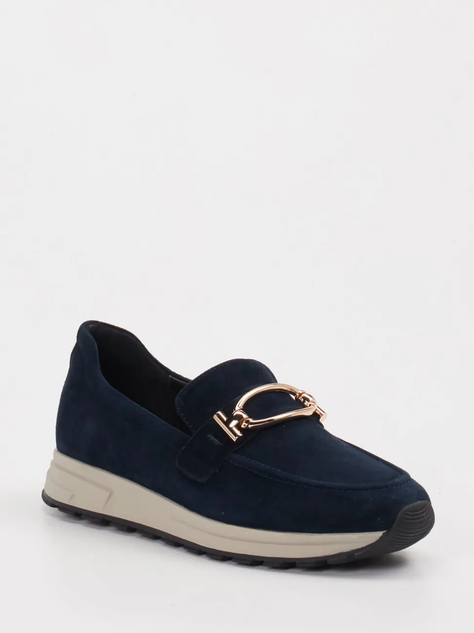 Rapid Soul – Slipper aus Veloursleder Dunkelblau
