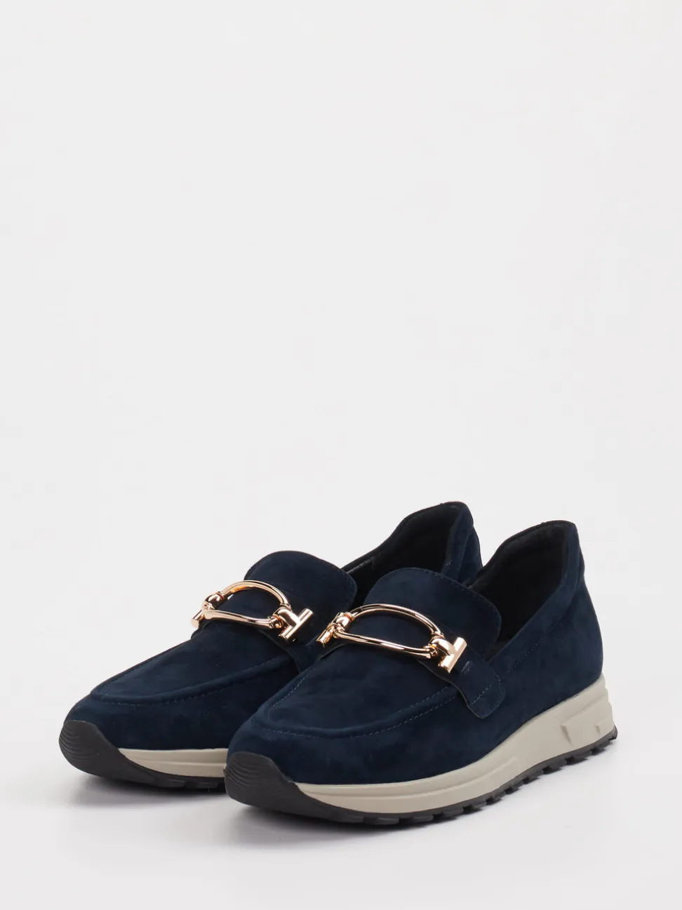 Rapid Soul – Slipper aus Veloursleder Dunkelblau