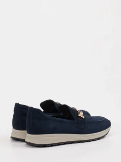 Rapid Soul – Slipper aus Veloursleder Dunkelblau